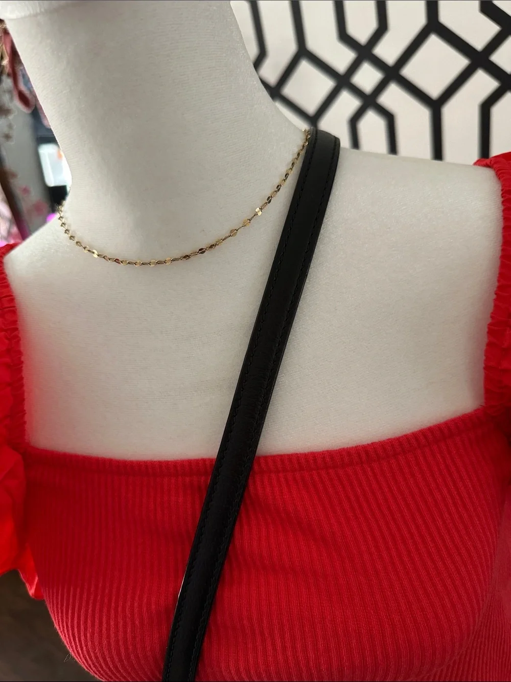 kate spade Black Leather Crossbody with Gold Plaque